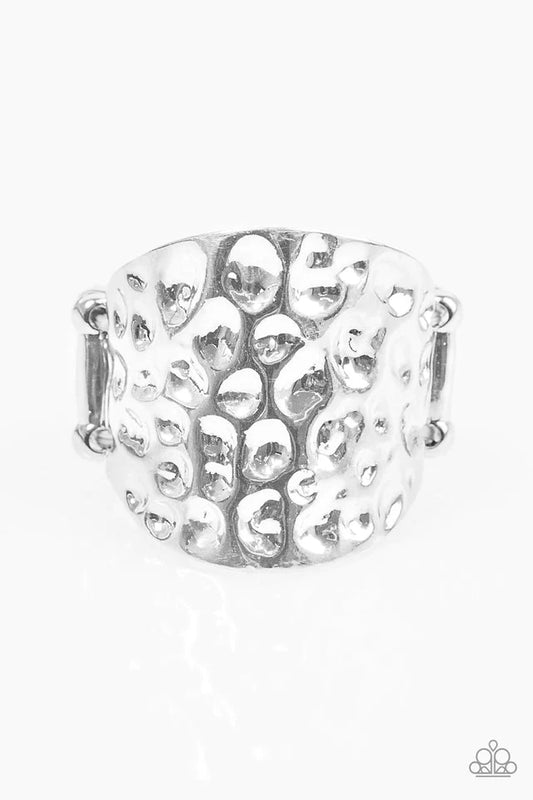 Paparazzi Ring ~ Totally Hammered- Silver