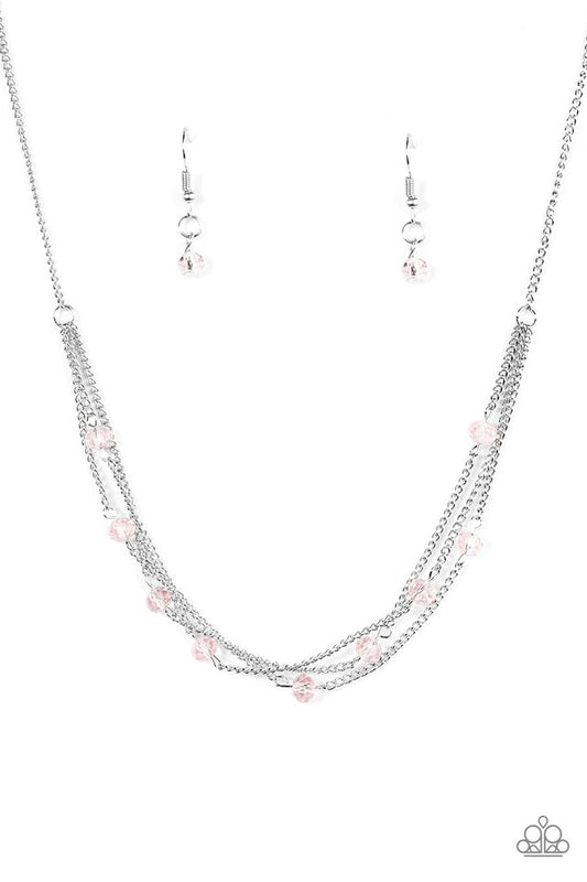 Paparazzi Necklace ~ Sparkle Brilliantly - Pink