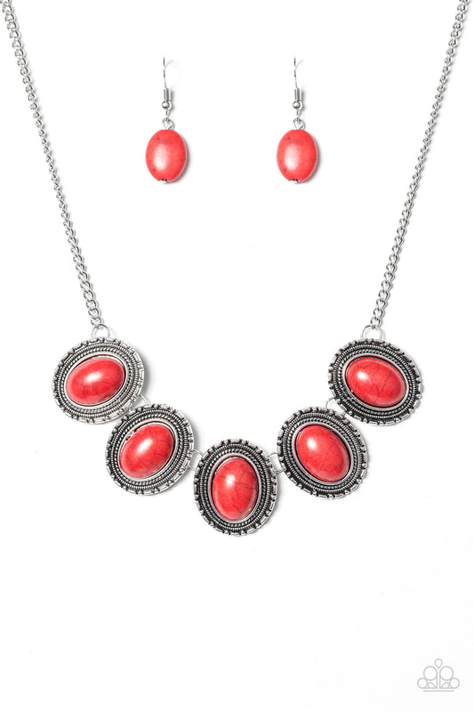 Paparazzi Necklace ~ Bet The Ranch - Red