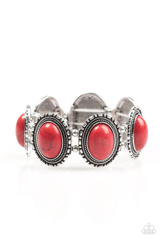 Pulsera Paparazzi ~ RANCH Out - Rojo