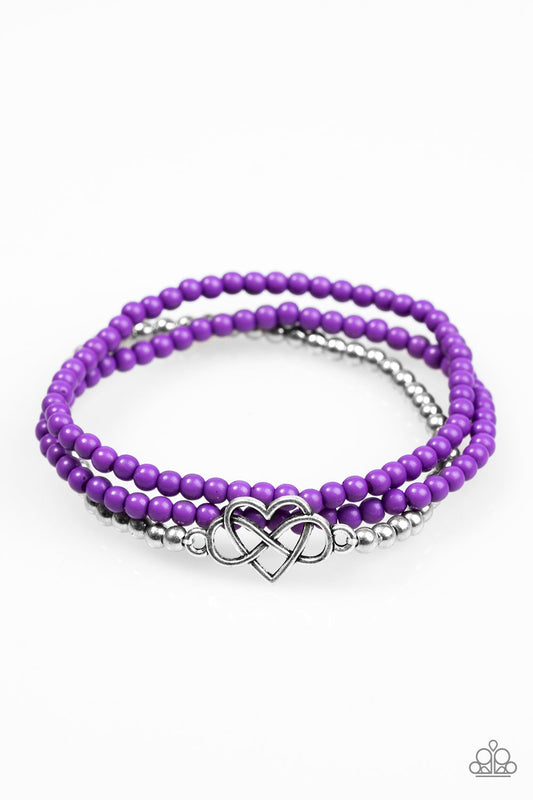 Paparazzi Bracelet ~ Collect Moments - Purple