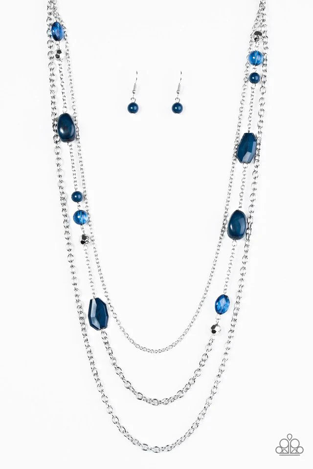 Paparazzi Necklace ~ BELIZE It Or Not - Blue