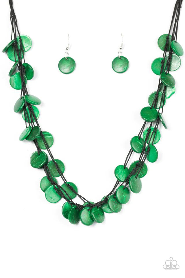 Collar Paparazzi ~ Caribbean Catch - Verde