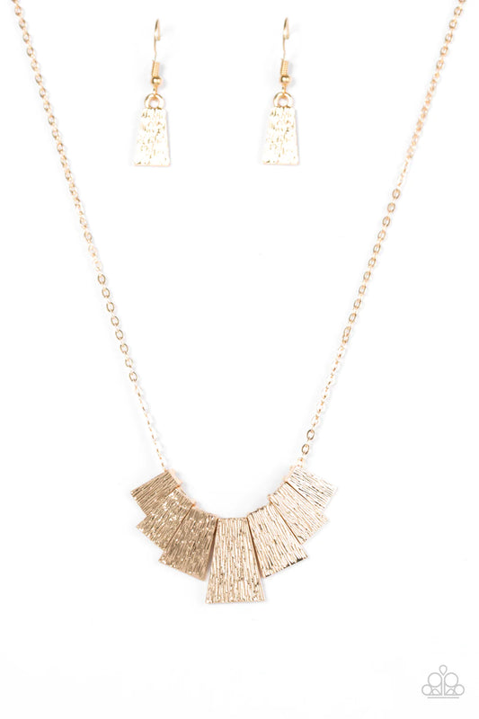 Paparazzi Necklace ~ Cry Wolf - Gold