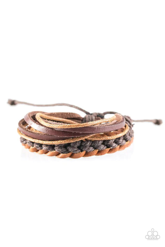 Paparazzi Bracelet ~ Backwoods Wanderer - Brown