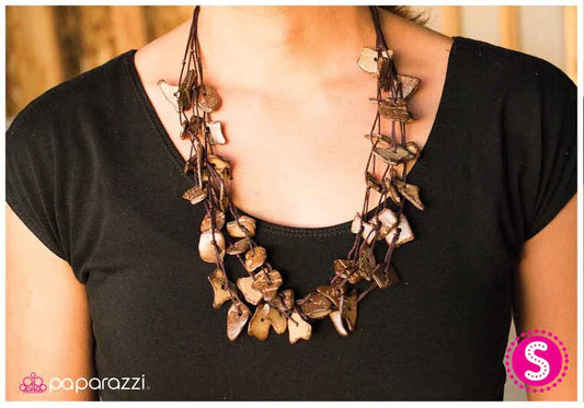 Paparazzi Necklace ~ All Wood Things... - Brown