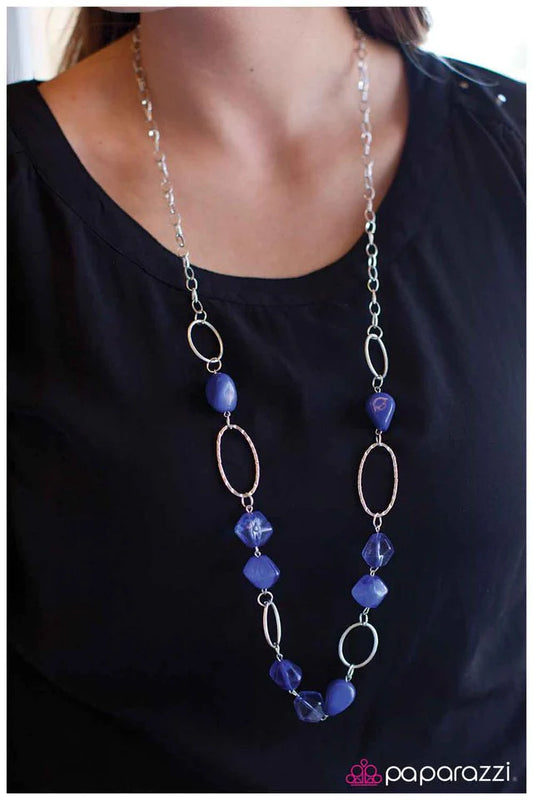 Paparazzi Necklace ~ Out of the Blue - Blue