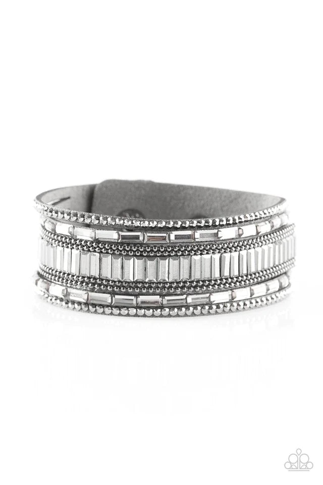 Paparazzi Bracelet ~ Spectacular Shimmer - Silver