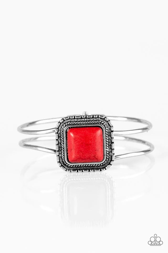 Paparazzi Bracelet ~ Hit A Plateau - Red