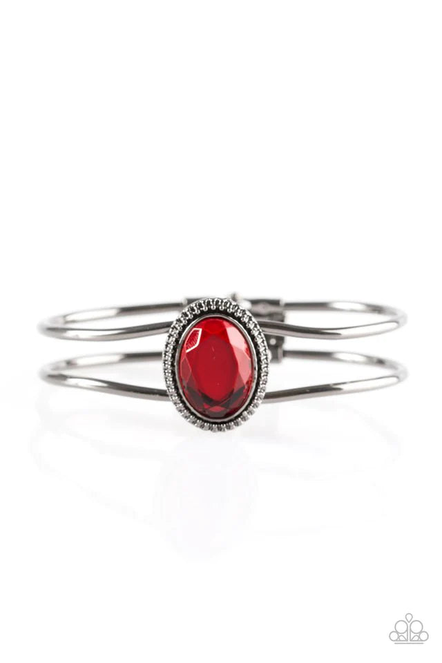 Pulsera Paparazzi ~ All Done Up - Rojo