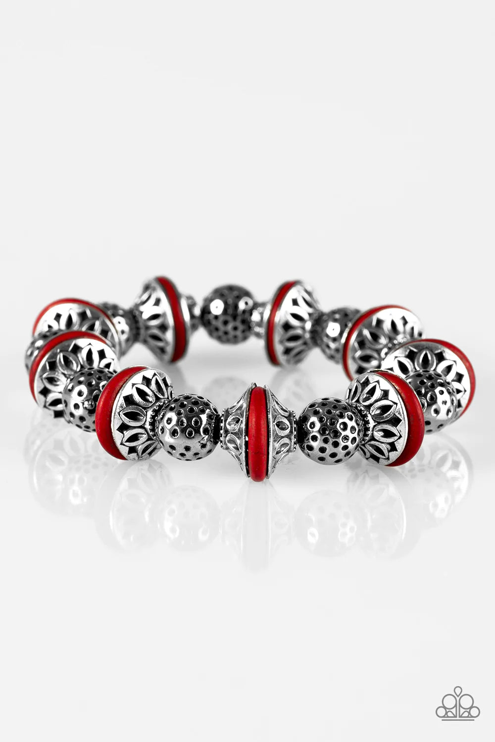 Pulsera Paparazzi ~ Encanto oriental - Rojo