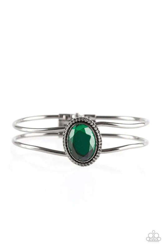 Pulsera Paparazzi ~ All Done Up - Verde