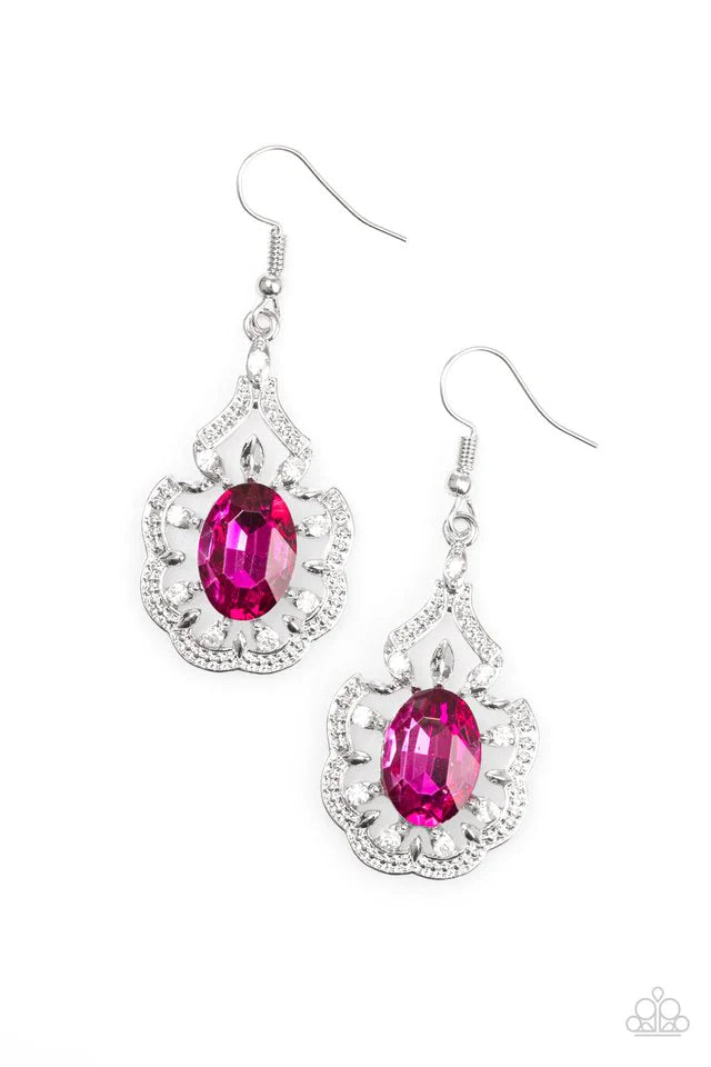 Paparazzi Earring ~ Chicly Courtesan - Pink