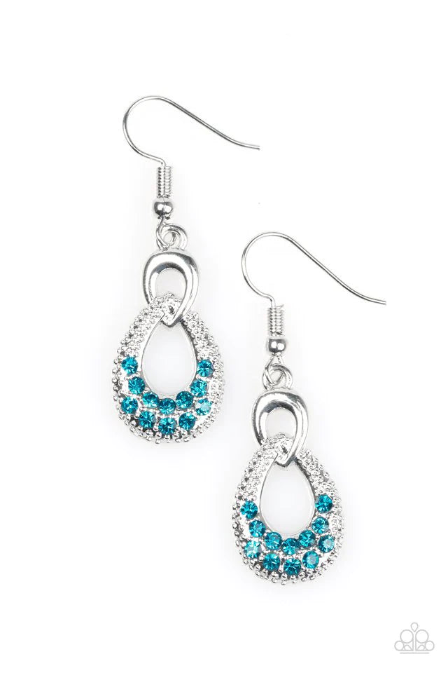 Paparazzi Earring ~ Glitter Control - Blue