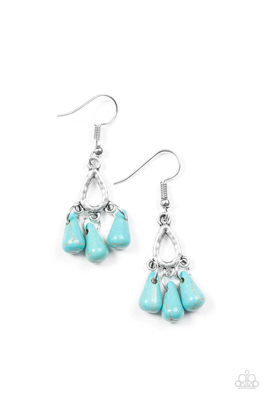 Paparazzi Earring ~ Tropical Winds - Blue