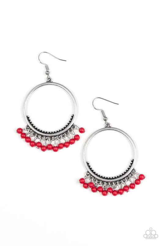 Paparazzi Earring ~ The World Is A Jungle - Red