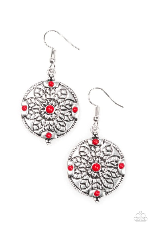 Paparazzi Earring ~ Second Spring - Red