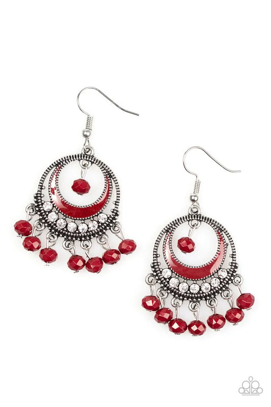 Paparazzi Earring ~ Meet Me At Midnight - Red