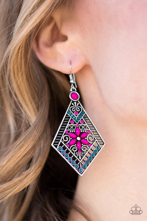 Paparazzi Earring ~ Stay Wild, Wildflower - Multi