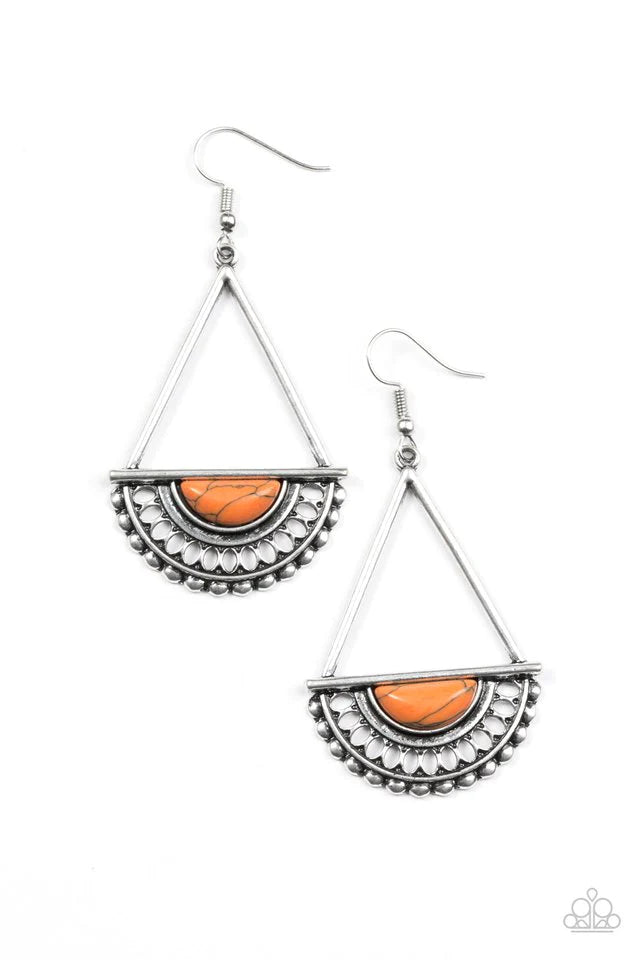 Paparazzi Earring ~ Canyon Cruzin - Orange