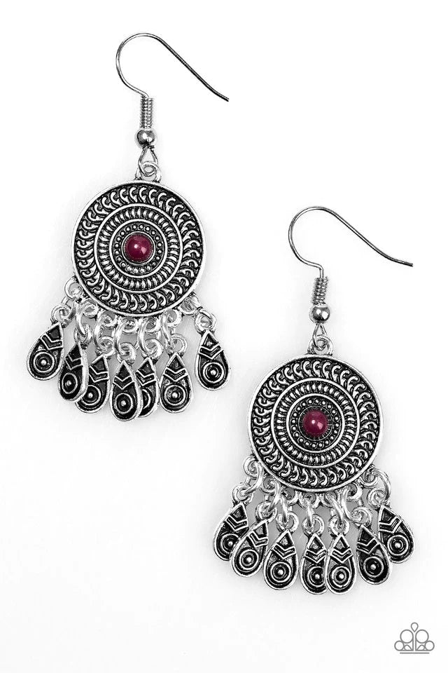 Paparazzi Earring ~ Sahara Sunsets - Purple