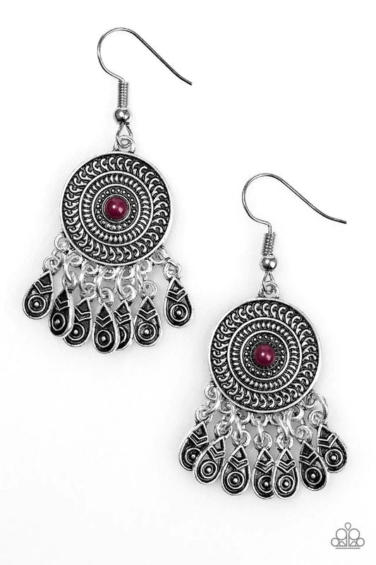 Paparazzi Earring ~ Sahara Sunsets - Purple