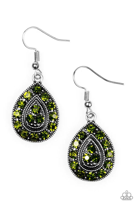 Pendiente Paparazzi ~ Brillo tormentoso - Verde
