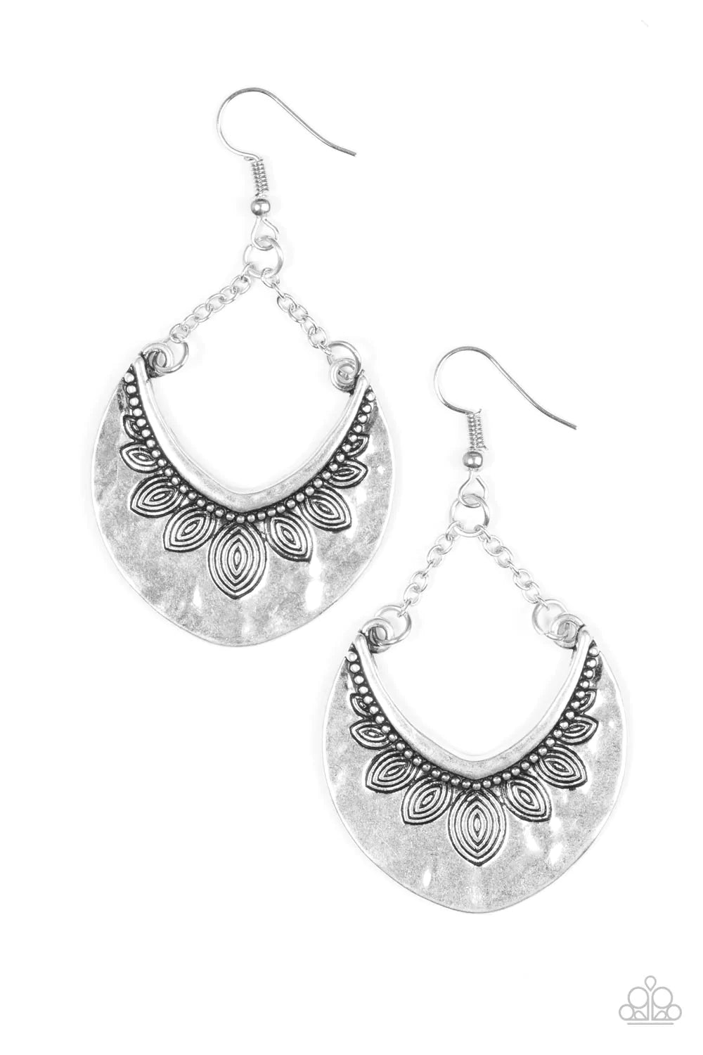 Paparazzi Earring ~ Jungle Legend - Silver