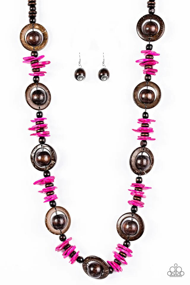 Paparazzi Necklace ~ Tropical Tango - Pink