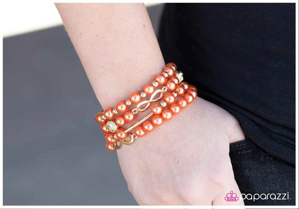 Paparazzi Bracelet ~ Always and FOURever - Orange