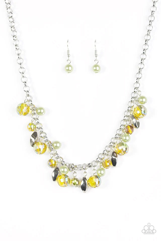 Paparazzi Necklace ~ BLING Down The Curtain - Green