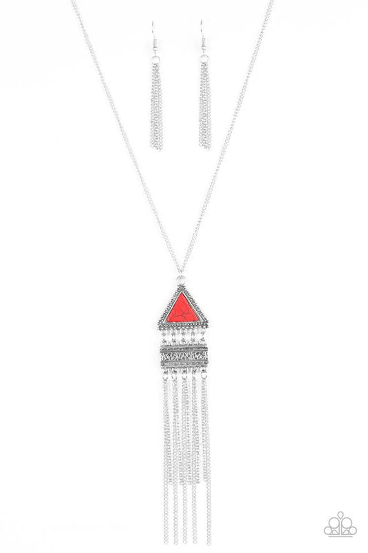 Paparazzi Necklace ~ Anasazi Awe - Red