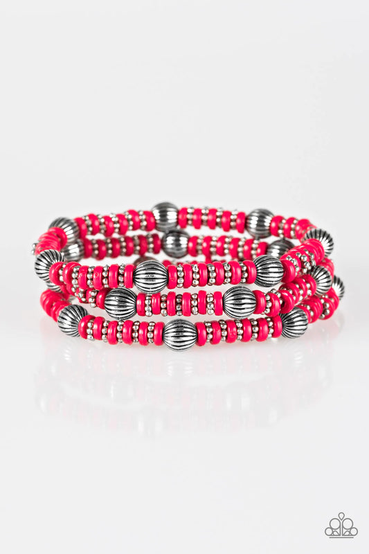 Paparazzi Bracelet ~ Barcelona Ball - Pink