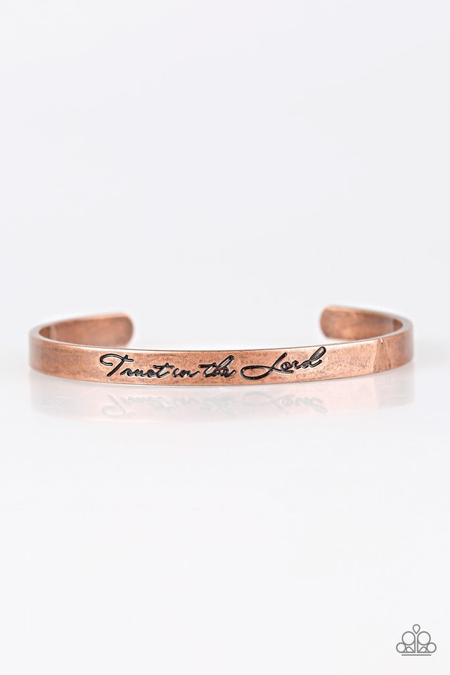 Paparazzi Bracelet ~ Blessed Is The One Who Trusts - Copper