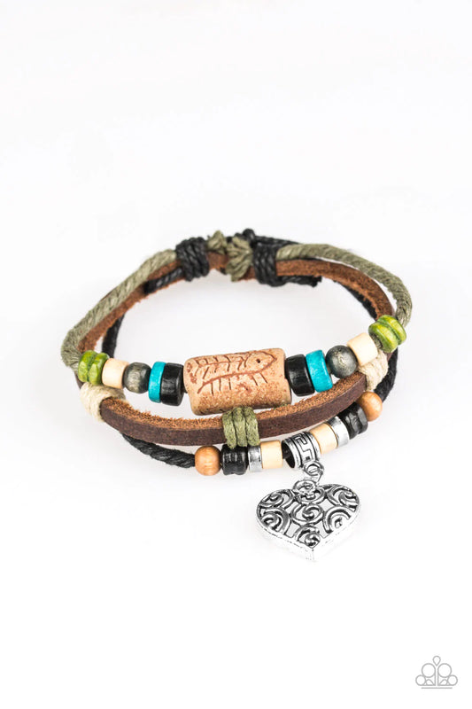 Paparazzi Bracelet ~ Mountain Heart - Multi