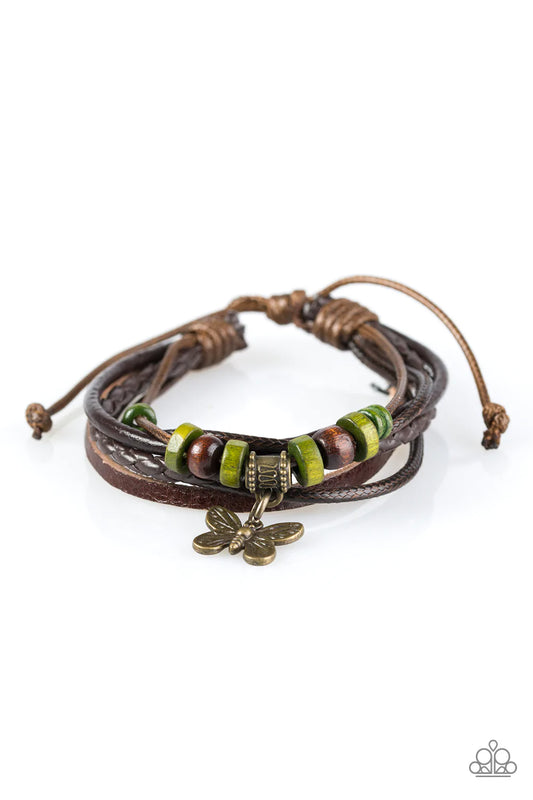 Paparazzi Bracelet ~ Butterfly Chase - Green