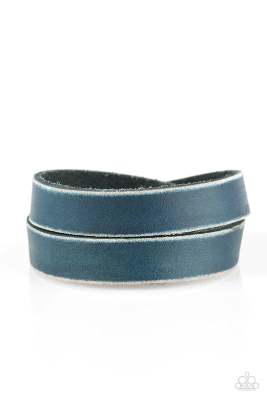 Paparazzi Bracelet ~ Tough As Leather - Blue