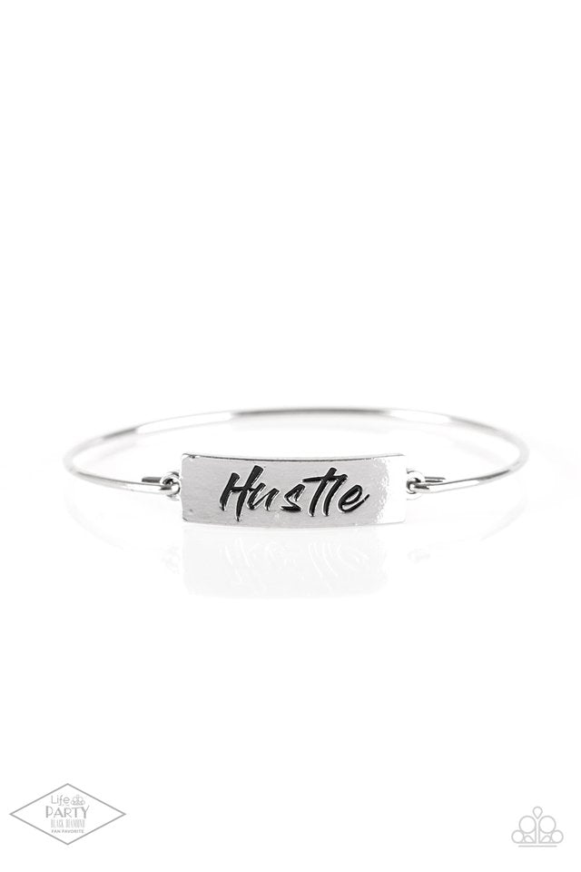 Hustle Hard - Silver - Paparazzi Bracelet Image