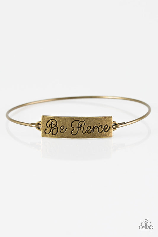 Pulsera Paparazzi ~ Be Fierce - Latón