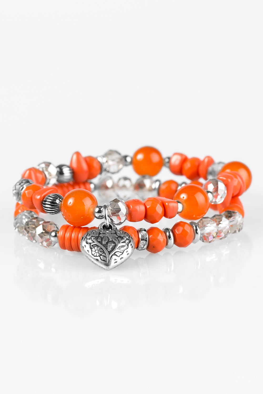 Paparazzi Bracelet ~ Writing My Own Love Story - Orange