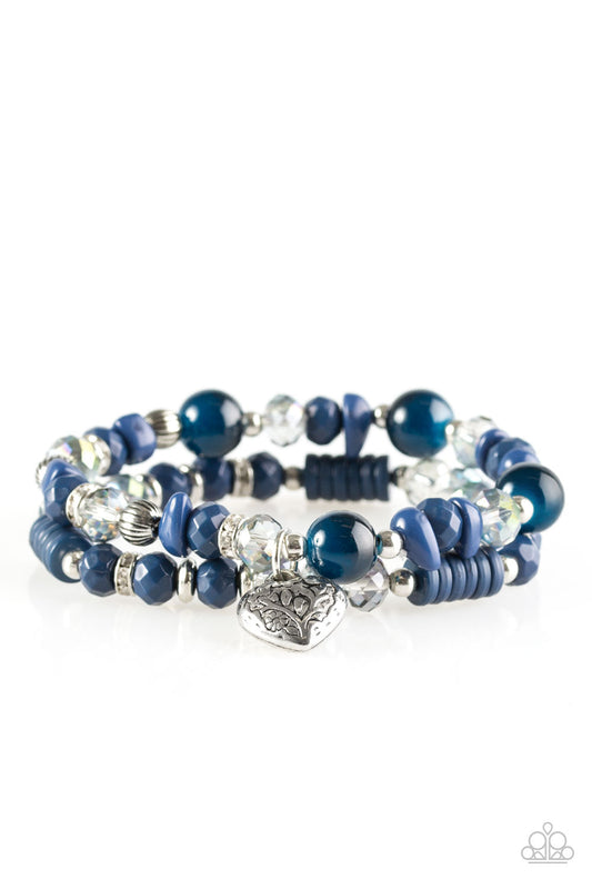 Paparazzi Bracelet ~ Writing My Own Love Story - Blue