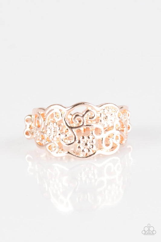Paparazzi Ring ~ Wild About Wildflowers - Rose Gold