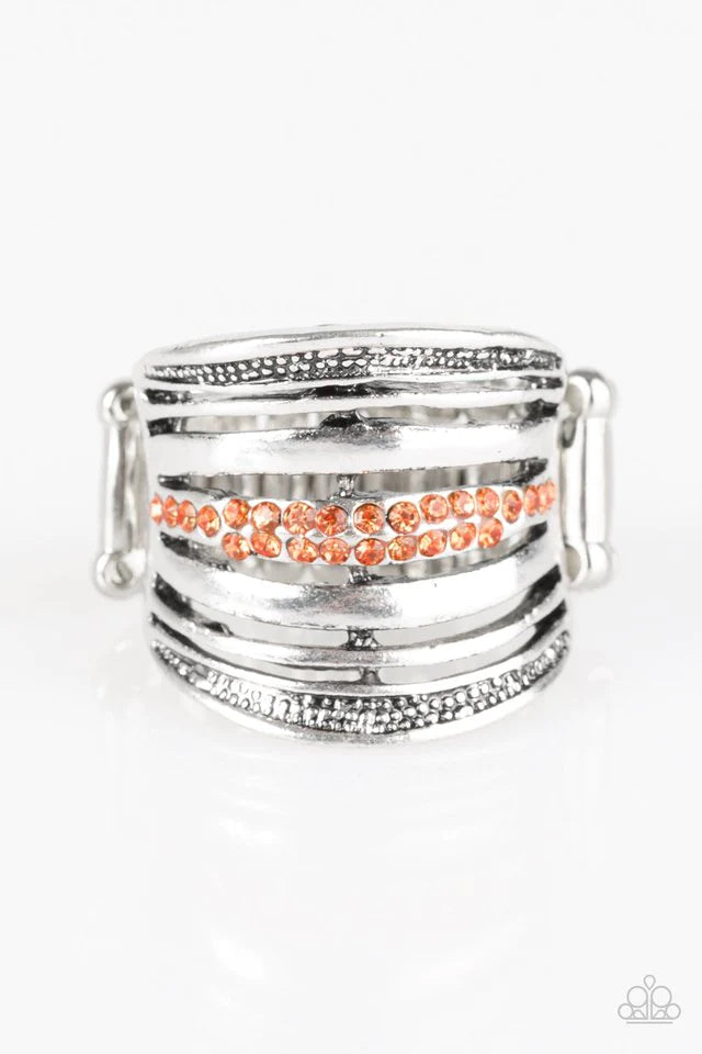 Anillo Paparazzi ~ Paramount Shimmer - Naranja