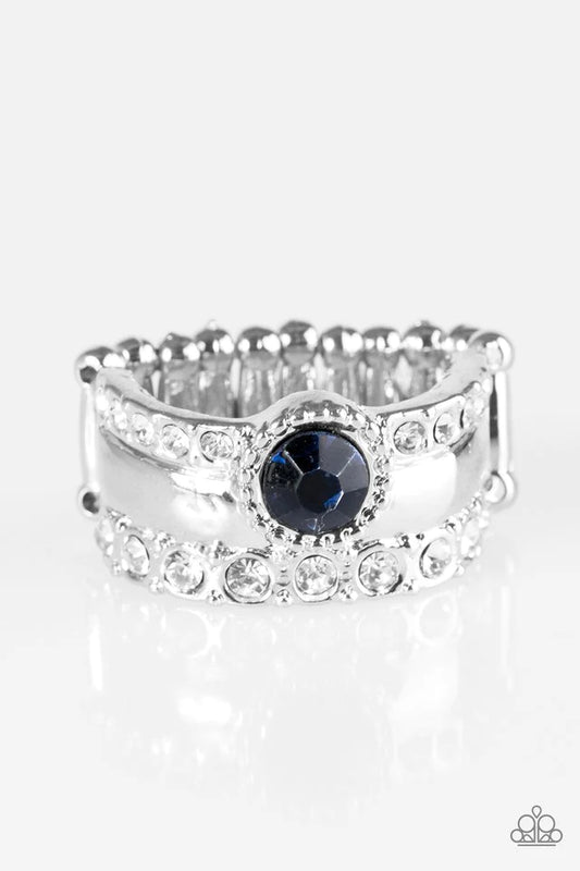 Paparazzi Ring ~ Crown Achievement - Blue