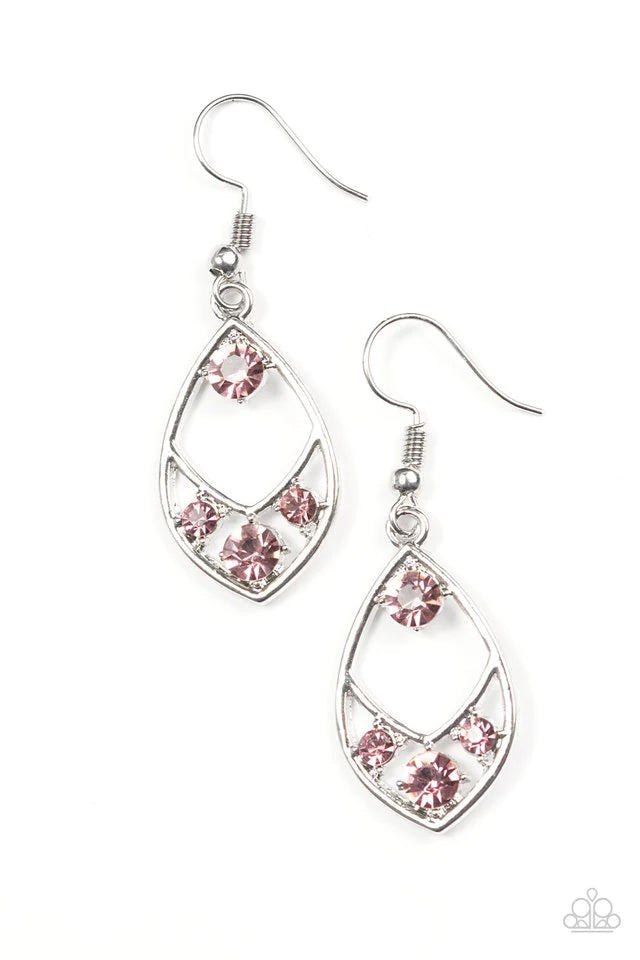 Paparazzi Earring ~ Superior Sparkle - Purple