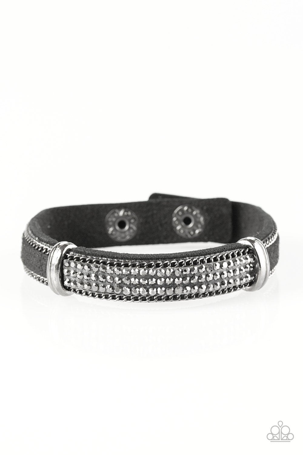 Pulsera Paparazzi ~ Un paseo por la chispa - Negro