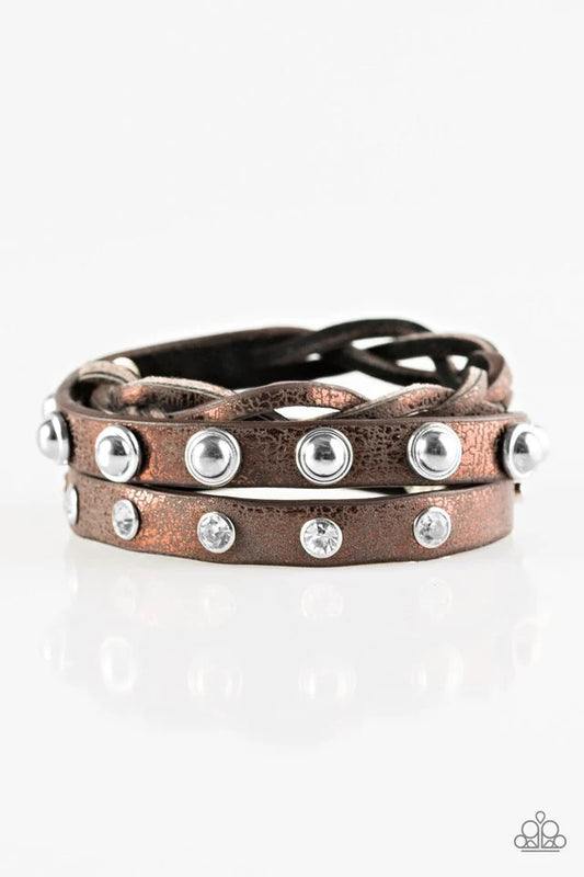 Paparazzi Bracelet ~ Runway Rave - Brown