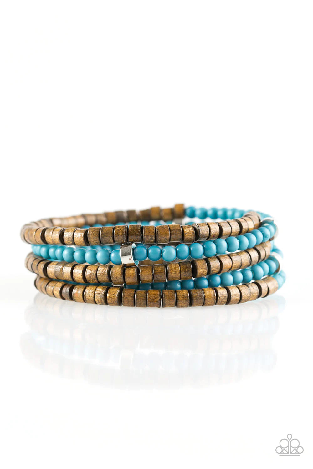 Pulsera Paparazzi ~ Who WOOD Of Thought - Azul