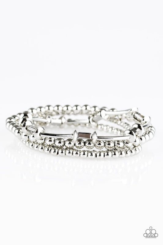 Paparazzi Bracelet ~ Uniquely Upscale - Silver