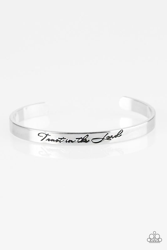 Paparazzi Bracelet ~ Blessed Is The One Who Trusts - Silver